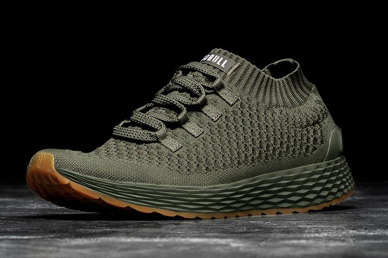 Olive Nobull Army Knit Runner Men's Running Shoes | CA N1013W